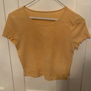 Womens Yellow American Eagle Shirt